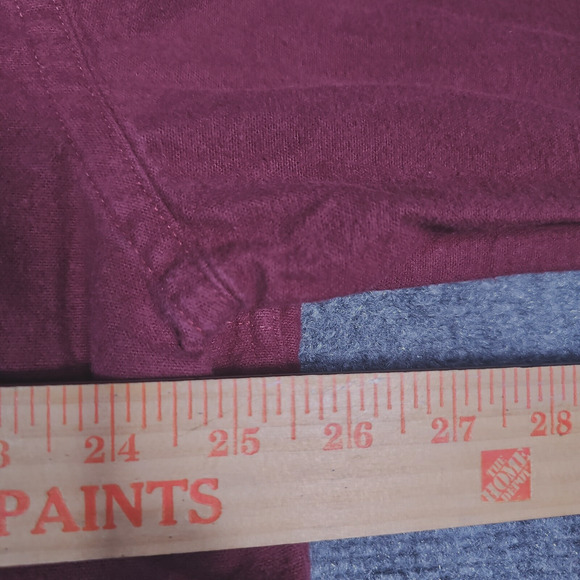 LL Bean Shirt Mens Large Tall XLT Burg Chamois Cloth Flannel Heavy Cotton 187924 - Picture 3 of 6